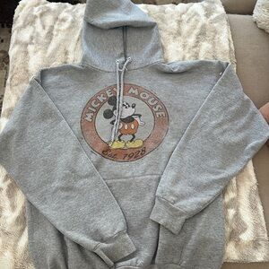 Hanes Gray Mickey Mouse Sweater